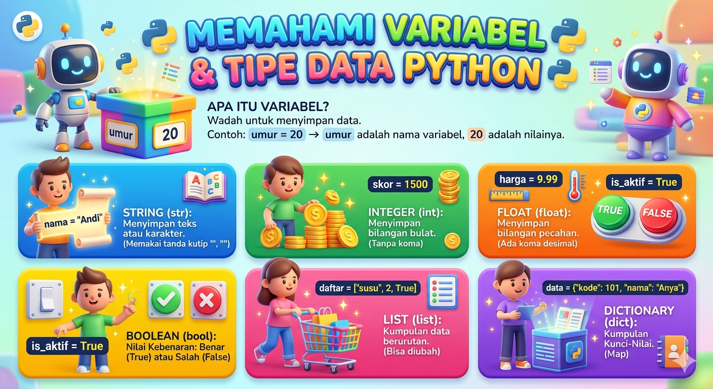 Ilustrasi Tipe Data Python